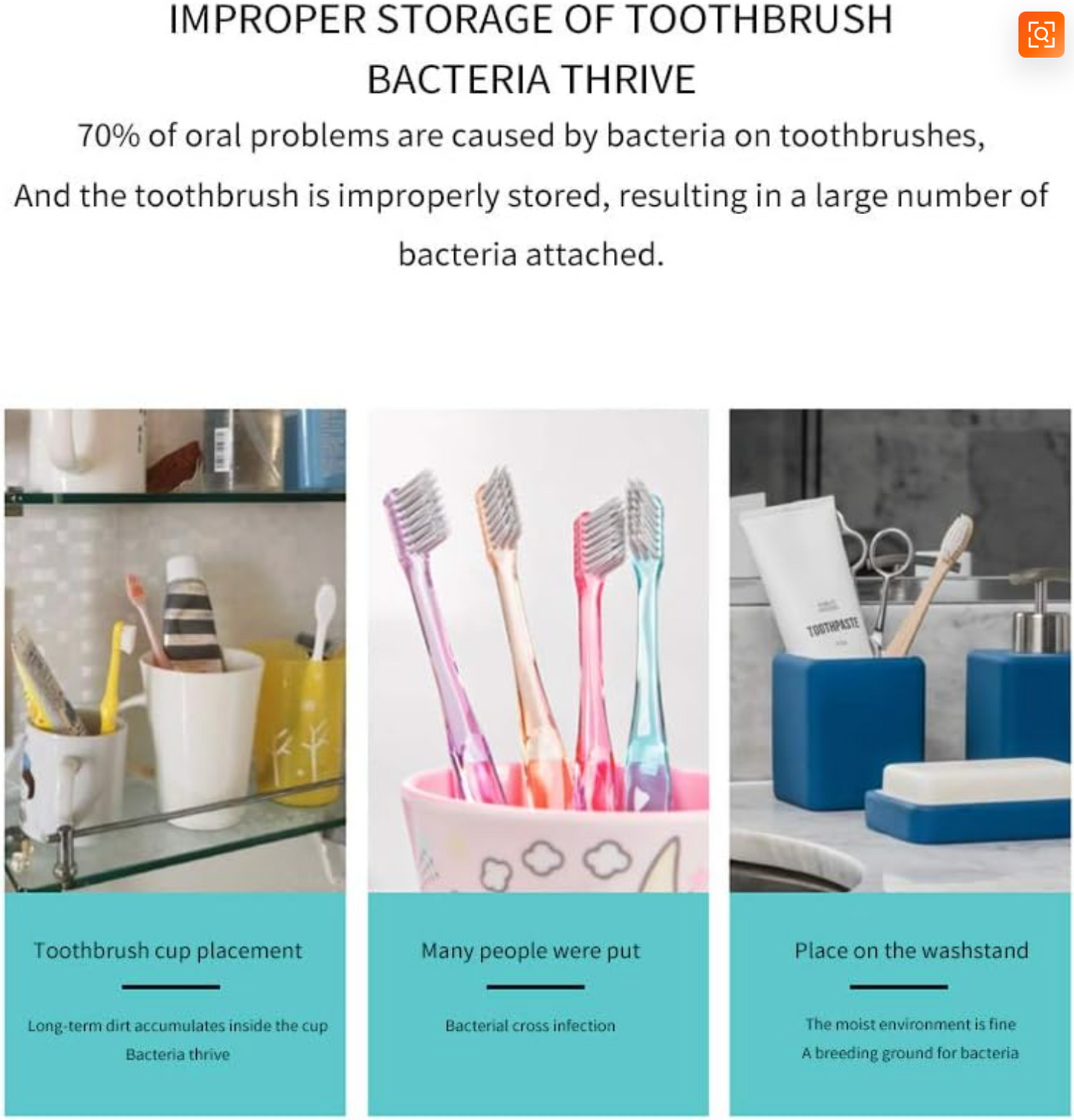 Wall Mounted Smart UV Toothbrush Sterilizer Holder