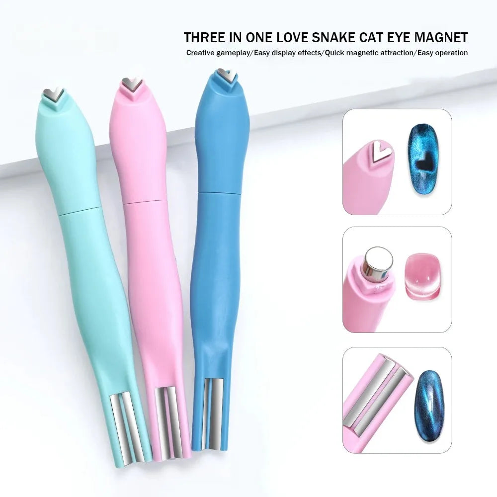3 in 1 Cat Eye Gel Heart Magnet