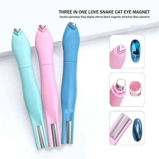 3 in 1 Cat Eye Gel Heart Magnet