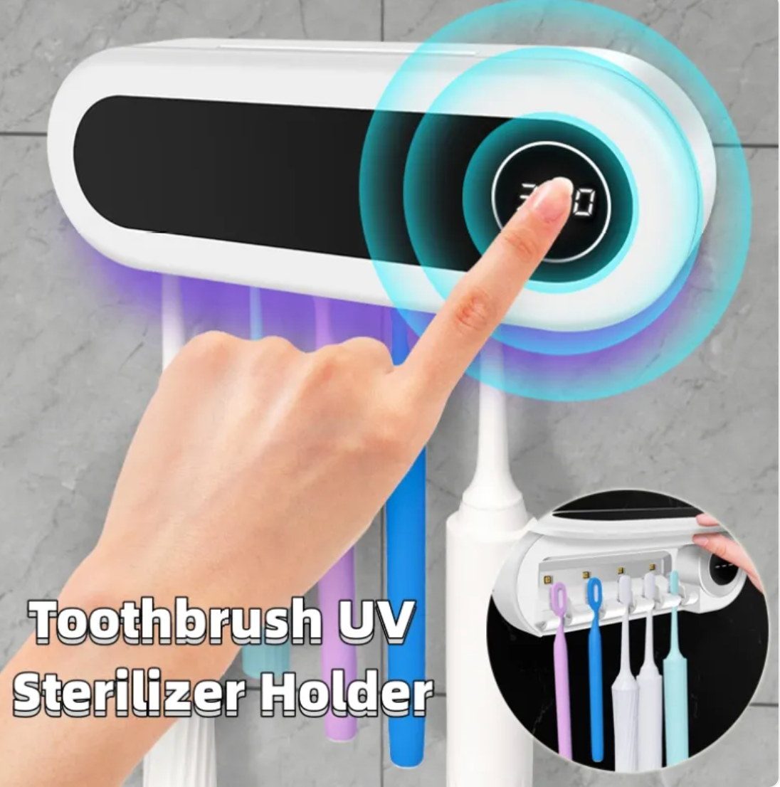 Wall Mounted Smart UV Toothbrush Sterilizer Holder