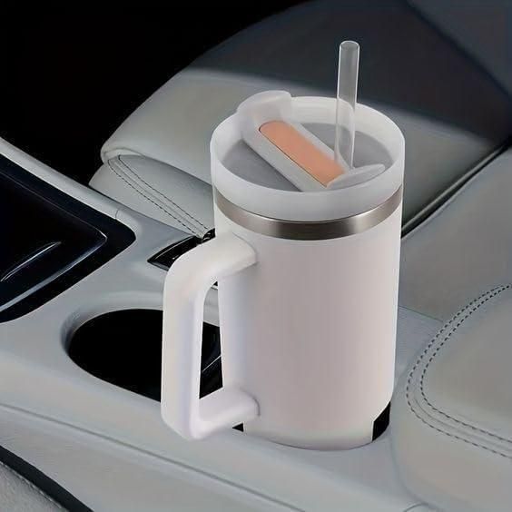 Premium Stainless Steel Vacuum Insulated Mug with Handle & Straw – 100% BPA Free Travel Cup