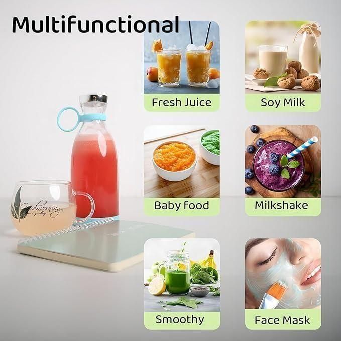 Portable USB Rechargeable Blender – Fresh Juice Maker for Travel & Home