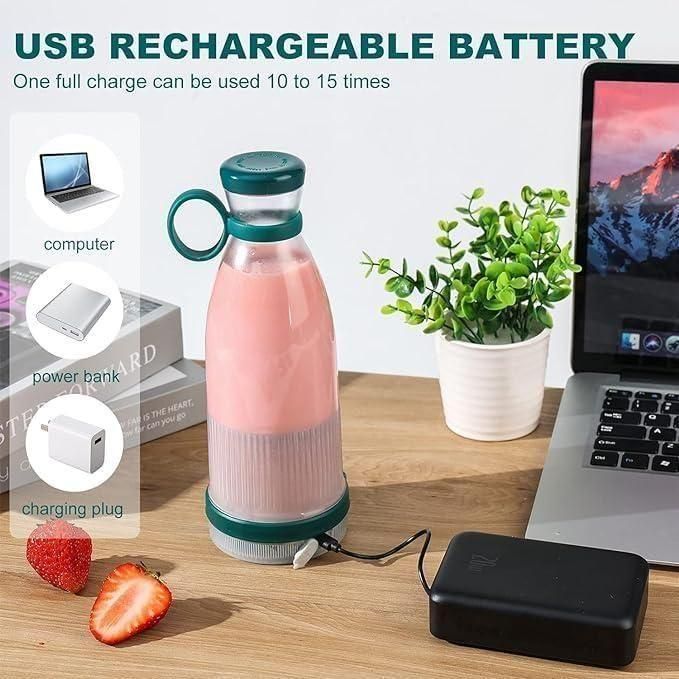 Portable USB Rechargeable Blender – Fresh Juice Maker for Travel & Home