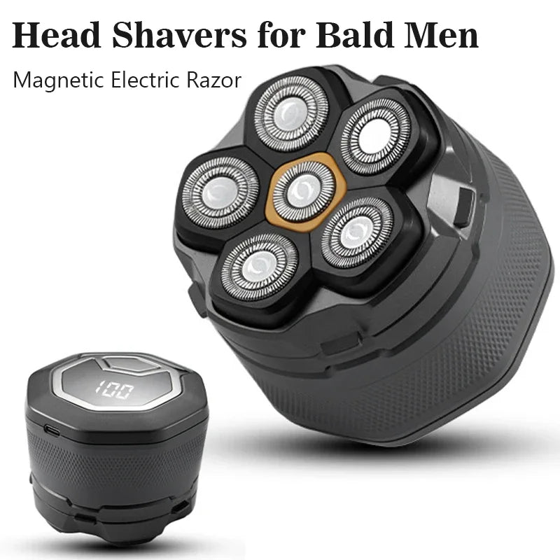 Magnetic Electric Shaver with 6 Heads