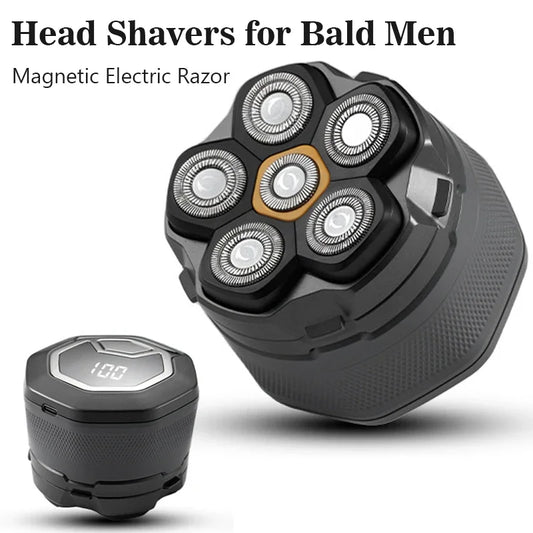 Magnetic Electric Shaver with 6 Heads