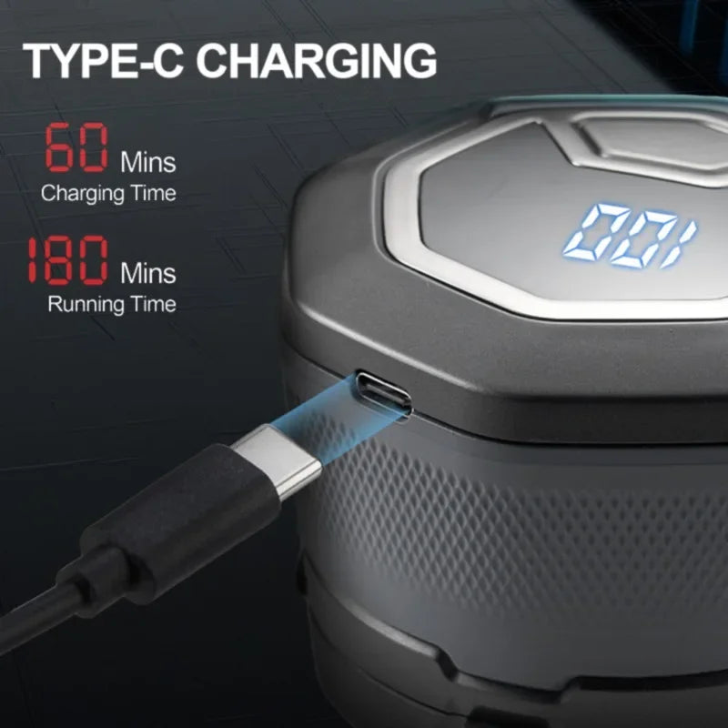 Magnetic Electric Shaver with 6 Heads