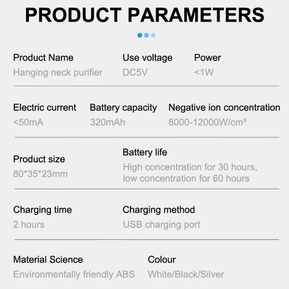 Power Saving Smart Air Purifier Necklace