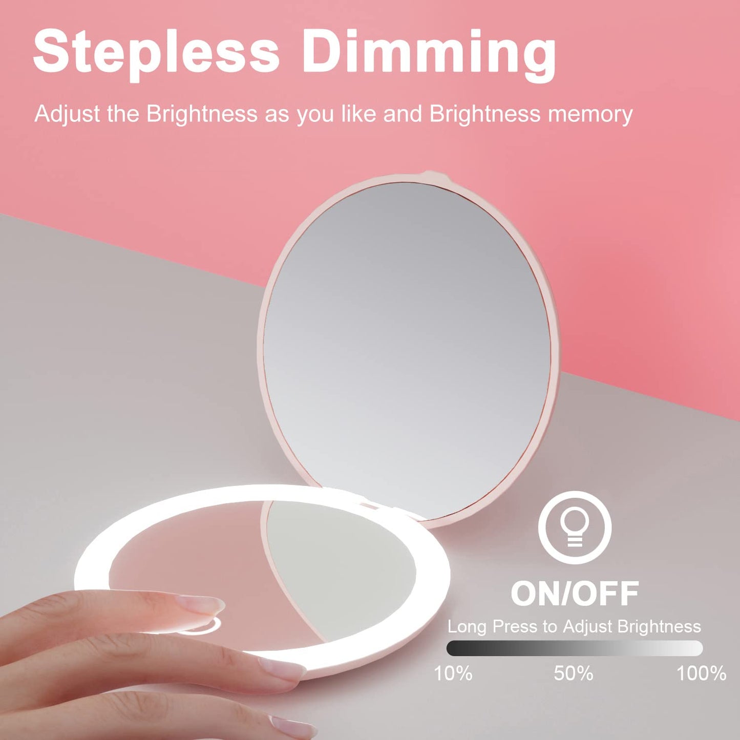 Handheld Pocket LED Mirror
