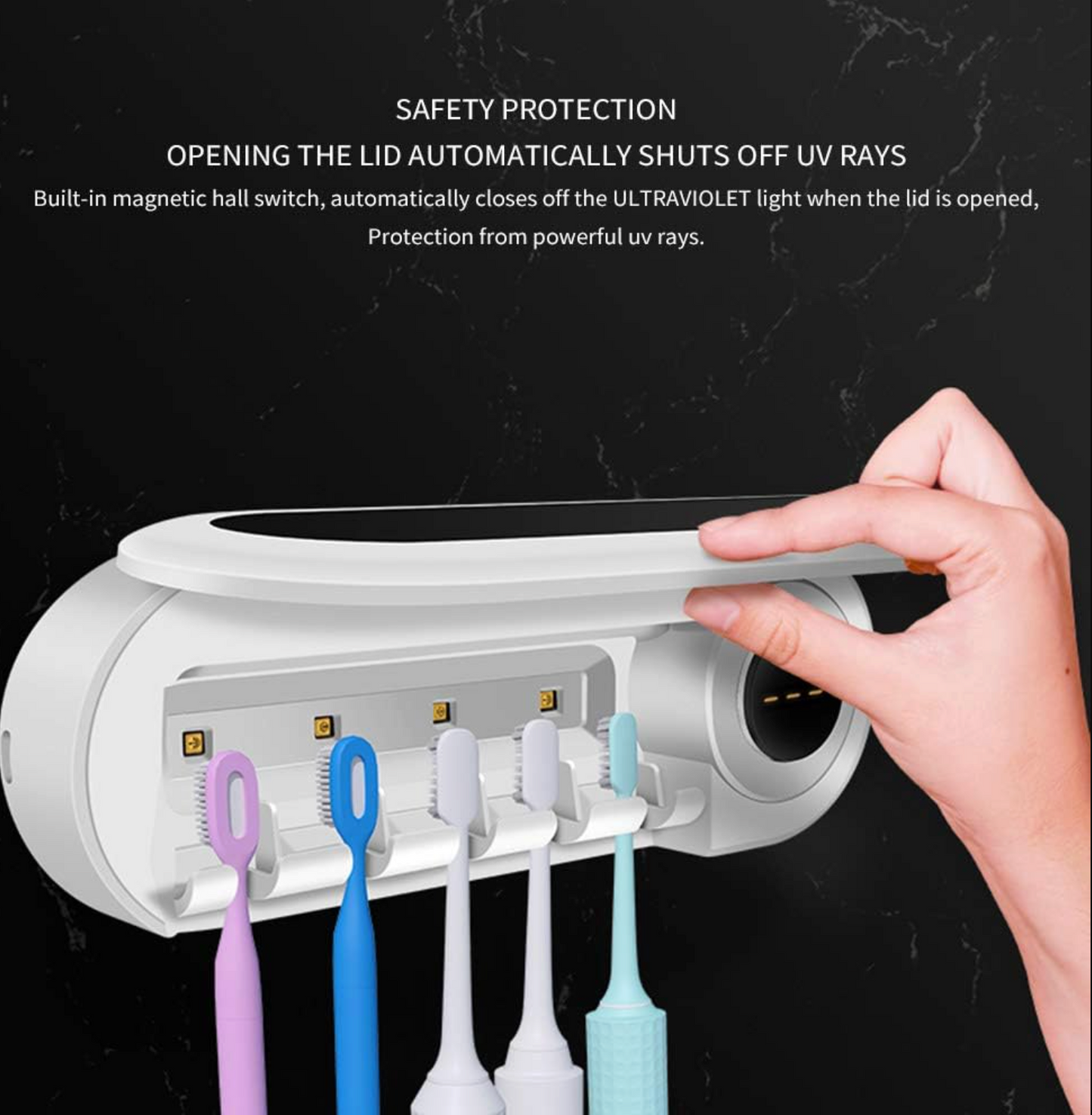 Wall Mounted Smart UV Toothbrush Sterilizer Holder