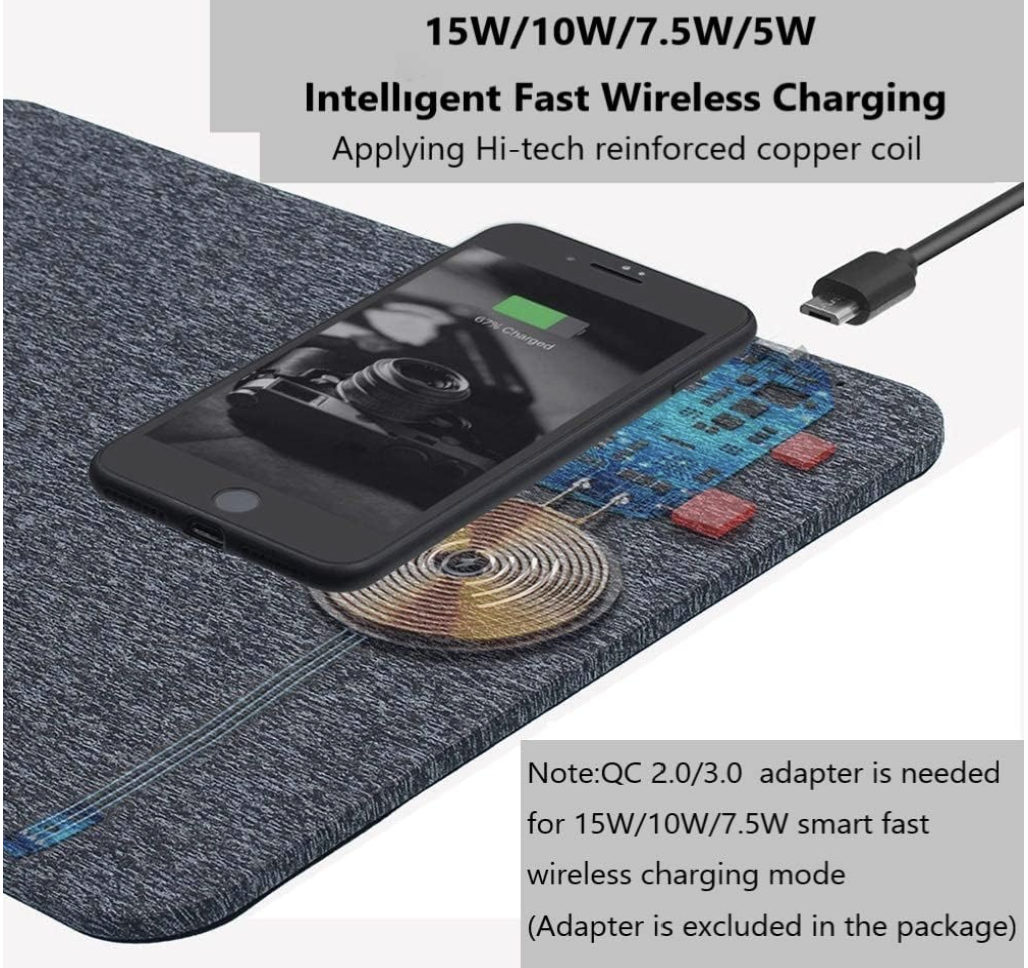 Wireless Phone Charging Mouse Pad