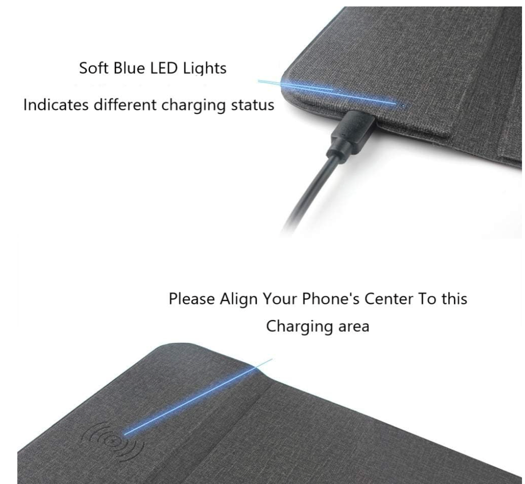 Wireless Phone Charging Mouse Pad