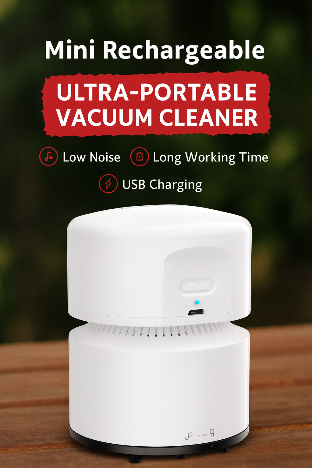 Mini Rechargeable Desktop Vacuum Cleaner with Dual Capacity